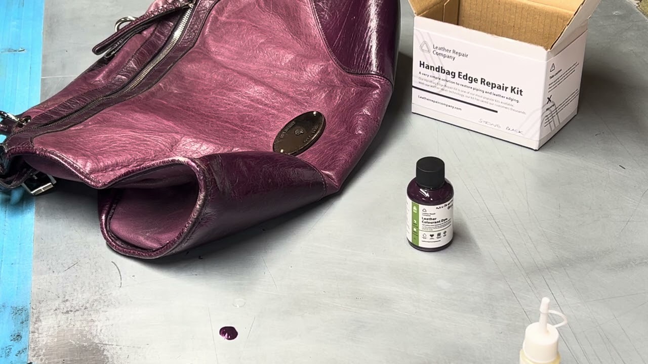 How To Repair Piping On Leather Bag - YouTube