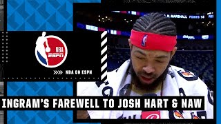 'That's family...that's forever' - Brandon Ingram emotional talking Josh Hart trade | NBA on ESPN