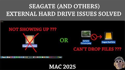 Seagate External Hard Drive Not Showing Up on Mac OR Can