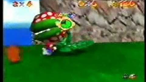 Super Mario 64 Glitch - Infinite coins from a piranha plant