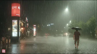 Walking in the Heavy Rain. That's All I Can Do. Relaxing Sound for Sleep Meditation. White Noise.