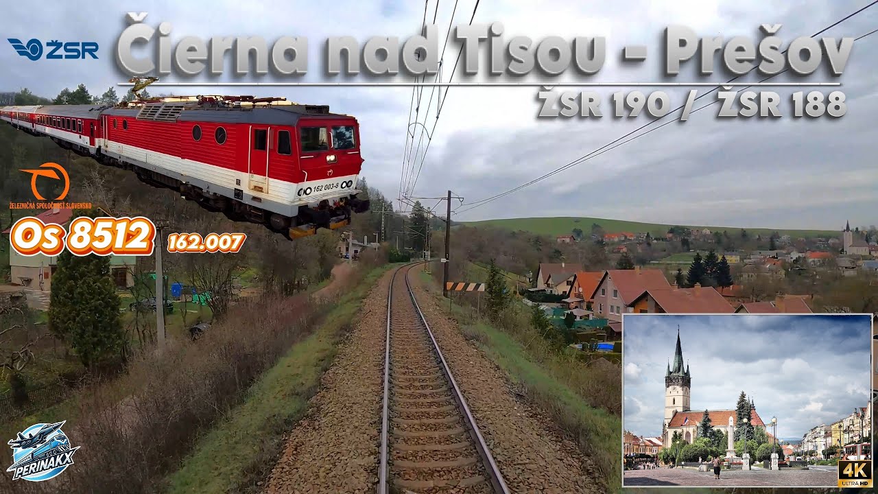 4K Cabview ► Čierna nad Tisou - Prešov / ŽSR 190/188 / Os 8512 / 162.007 ► Cez Východné Slovensko