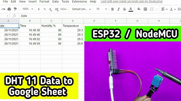 Send Data to Google Spread Sheet using ESP32 || IoT Projects || IOT Training | DHT11 || Google Sheet