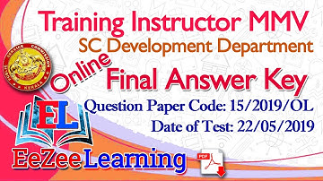 Training Instructor MMV - SC Development Department | Final Answer Key (Online)
