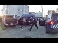 Suspect Steals SUV and Tries to Get Away by Hitting Parked Cars and Narrowly Missing a Family