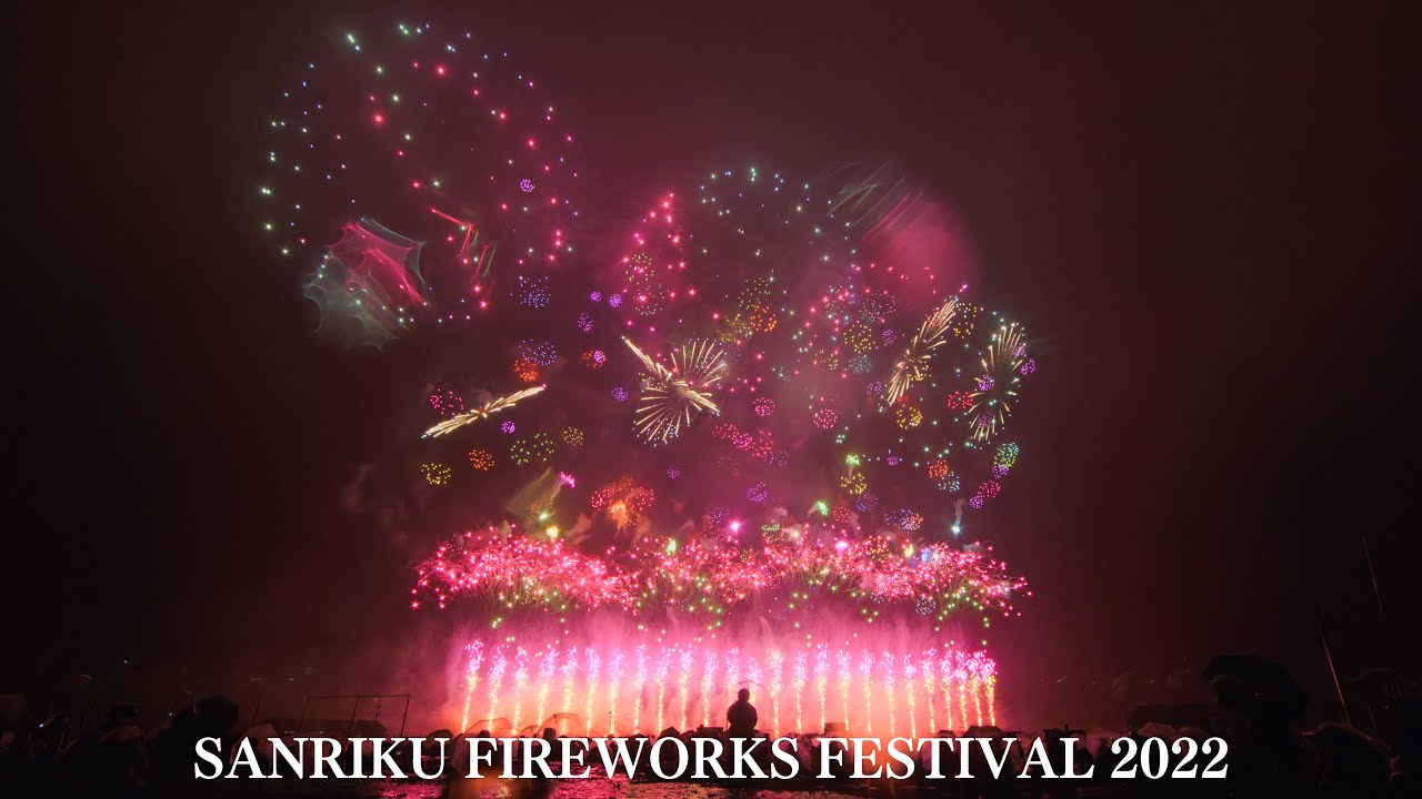 Japan 6k 三陸花火大会 Sanriku Fireworks Festival 22 Closing Show 圧巻のフィナーレ 音楽花火 Bts Yoasobi Jonas Blue Youtube