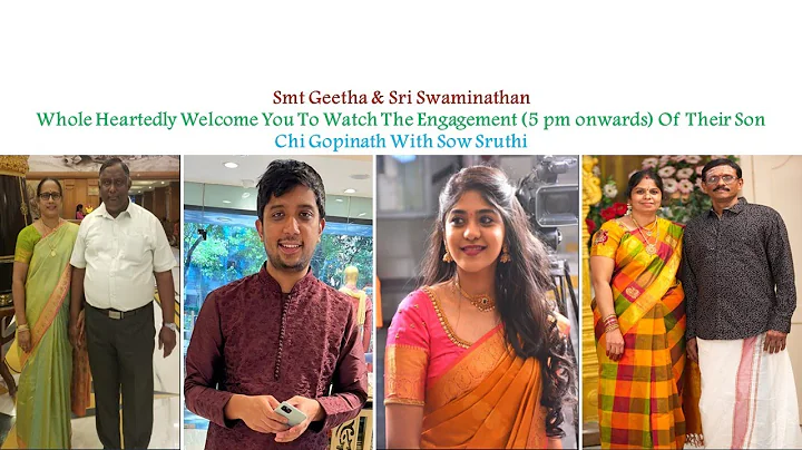 Engagement Of Chi Gopinath & Sow Sruthi