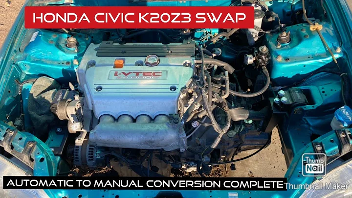 Honda Civic dx k20z3 swap (auto to manual) part 6