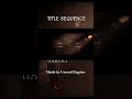 Unreal Engine Title Sequence #unrealengine #titlesequence #film #3d