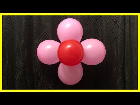 How To Make Balloon Flower / Easy Balloon Decoration - Party Decorations