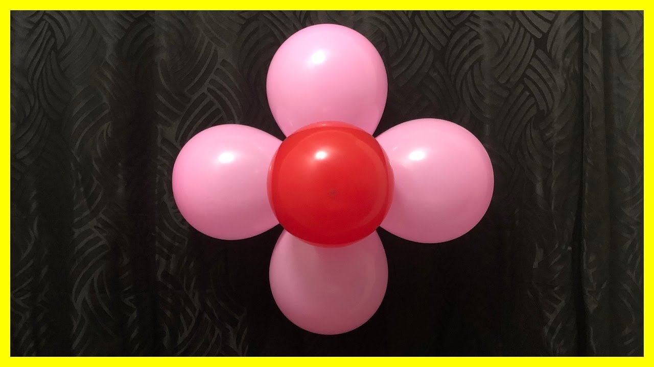 How To Make Balloon Flower / Easy Balloon Decoration - Party Decorations 