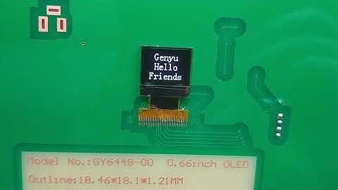 Genyu Mini OLED Screen丨0.66" 64x48 Dot Monochrome OLED Display