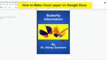 How to make a Cover Page on Google Docs for Book, Magazine or Report