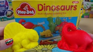 Making Dinosaurs with the Play-Doh Dinosaur Making Toy Set Tutorial