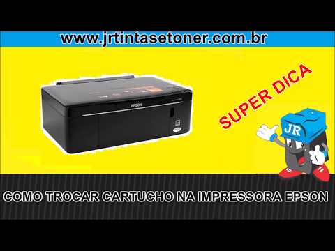 Vídeo: Como faço para trocar os cartuchos de tinta na minha impressora Epson?