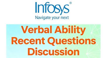 Infosys - Verbal Ability - Recent Q