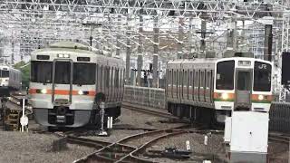 東海道本線２１１系普通列車島田行き静岡駅到着シーン2022.05.14.