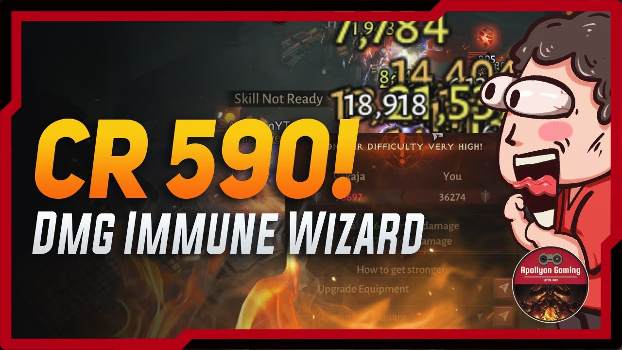 423 Less CR - Challenge Rift 590 - Dmg Immune Wizard - Diablo Immortal