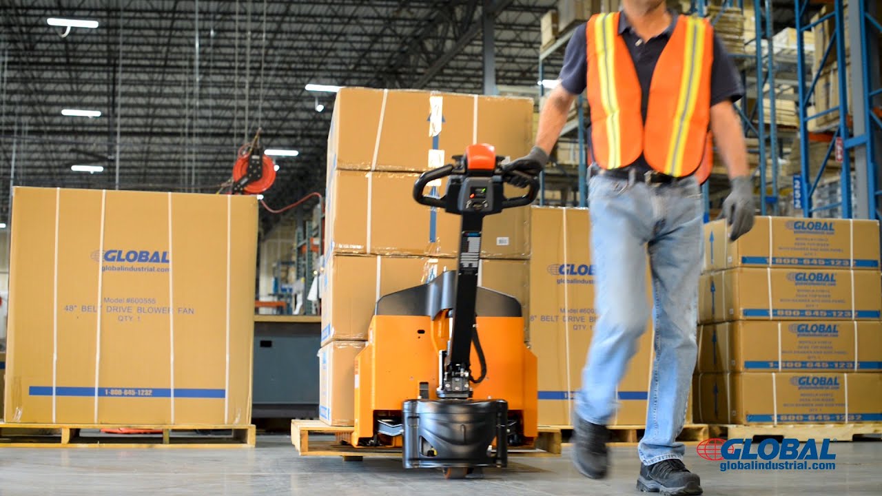 Global Industrial™ SelfPropelled Electric Pallet Jack Truck 3300 Lb