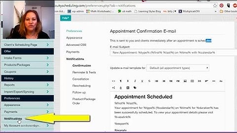 Acuity Scheduling Review - Customized Notifications | Online scheduling software review
