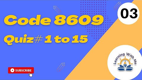 AIOU Quiz 8609😀 With Correct Answers Part 3 ||Solved quiz of 8609 || @mashaliqbalofficial06