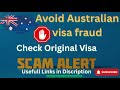 How to Avoid Australian Visa Fraud | Check If Your Visa is Genuine