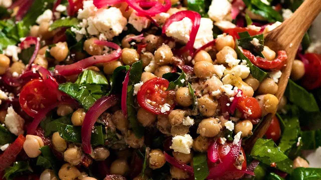 Greek Marinated Chickpea Salad