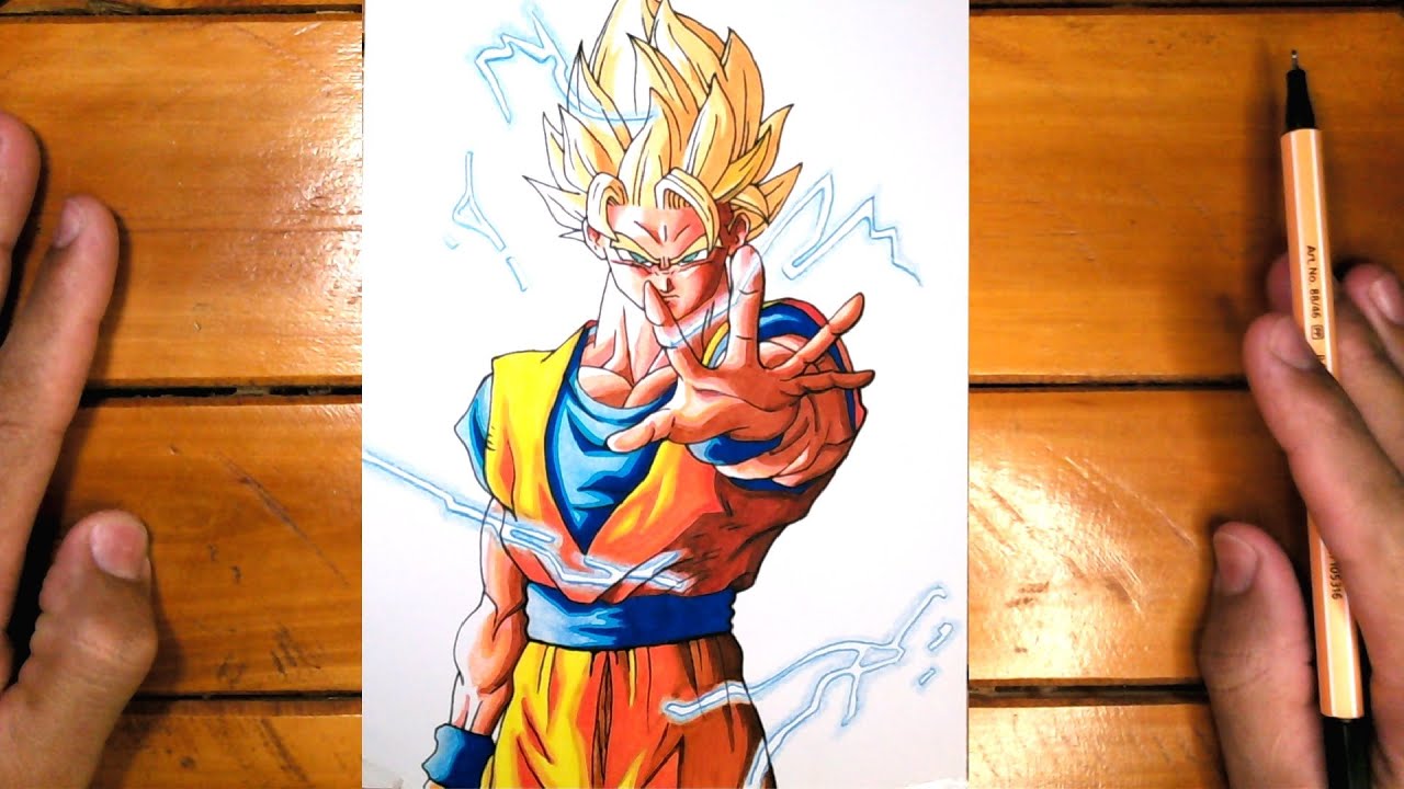 Drawing Goku Super Saiyan 2 