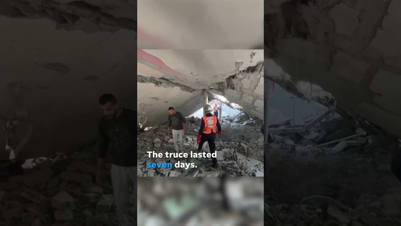 Israel and Hamas resume fighting after week-long pause #Shorts