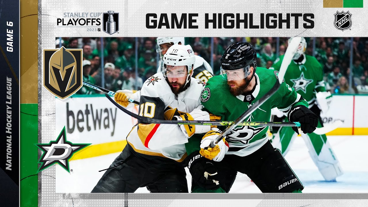 Golden Knights Stars; Game 6, 5/29 NHL Playoffs 2023 Stanley Cup Playoffs