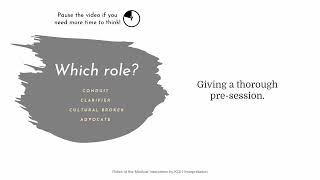 Roles of the Medical Interpreter Quiz - Question 2: Giving a thorough pre-session