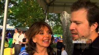 Dawn Wells, Mary Ann on Gilligan's Island, tasting BBQ at KY State BBQ Festival 2013