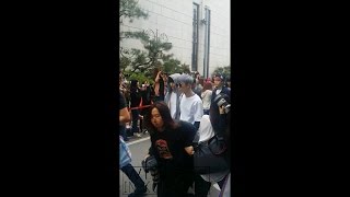 [FANCAM] 150508 BTS(방탄소년단) entering Music Bank by whileinkorea