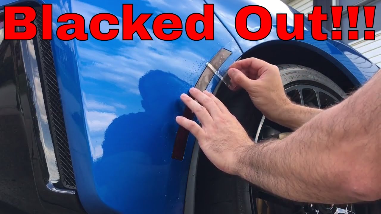 Blackout Kit Install for Side & Rear Reflectors C7 Corvette YouTube