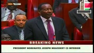 Joseph Nkaissery Ateuliwa Kuwa Waziri Wa Mambo Ya Ndani