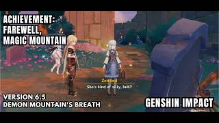 genshin Impact Achievement Farewell Magic Mountain Complete A Long Day In The Mountains