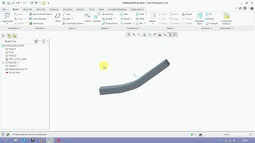 Spinal bend in creo parametric, bend along curve