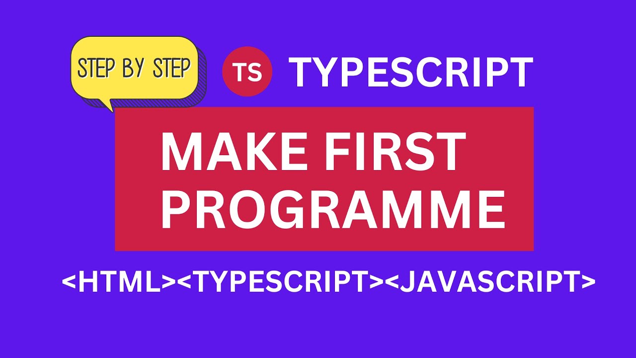 How to write first programme in Typescript. - YouTube