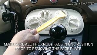 FIAT 500. HOW TO REMOVE THE CLIMATE CONTROL FACE PLATE AND DASHBOARD