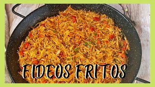 FIDEOS FRITOS 🥘 |Recetas veganas fáciles y rápidas