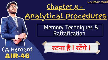 CA Inter audit Chapter 8 | Analytical procedure - SA 520
