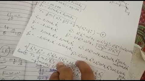 Lagranges equation for double pendulum