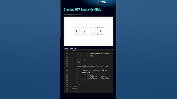 Creating OTP Input with HTML