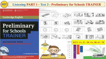 Preliminary for Schools TRAINER Listening Part 1 Test 3 (Transcript + Key)