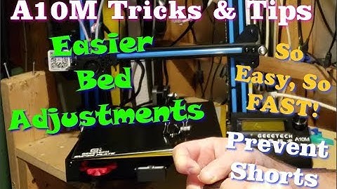 Fast FIX! Geeetech A10 Bed and Knob hack. No broomsticks though...