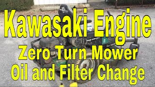 Oil Change on a Zero Turn Mower - Kawasaki Engine