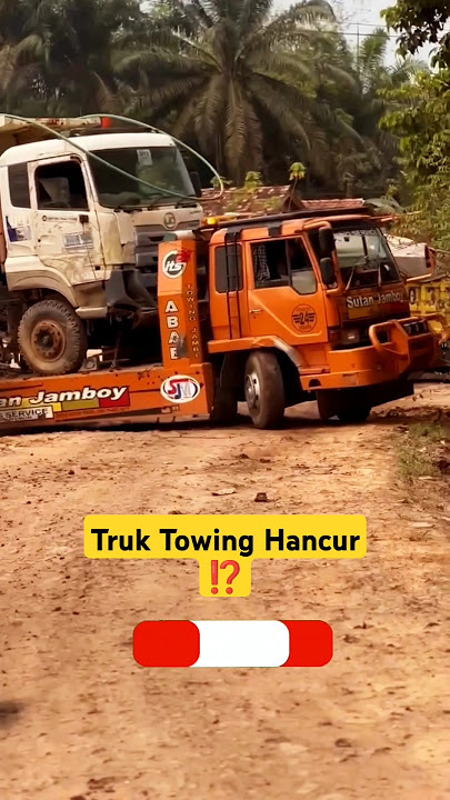 Trending ⁉️ Truck Towing Jadi Abu Saat Bawa Mobil Fuso ‼️#truk #truck #trukoleng #funny #amazing