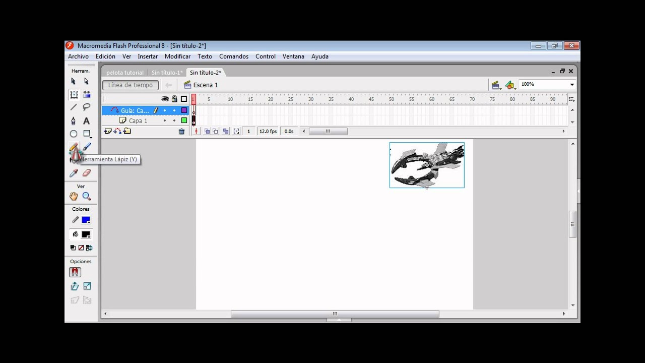 Tutorial Linea Guia en Macromedia Flash 8 - YouTube