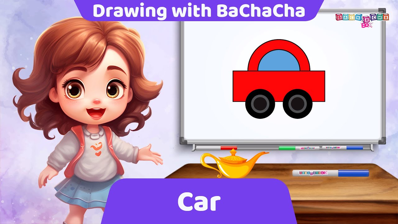 Zooming Fun Easy Steps to Draw a Cool Car for Kids I Car Videos I Car