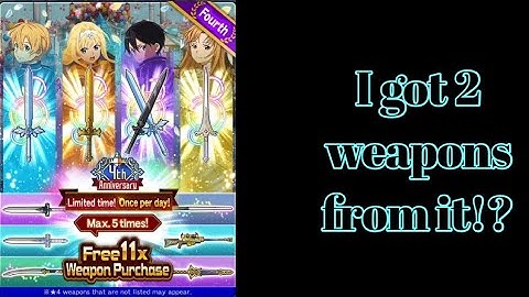 Free Weapons scout 4th! || sword art online memory defrag (saomd)